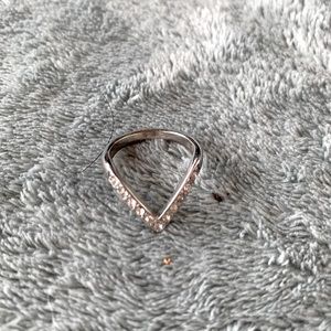 Sterling silver diamond accented ring